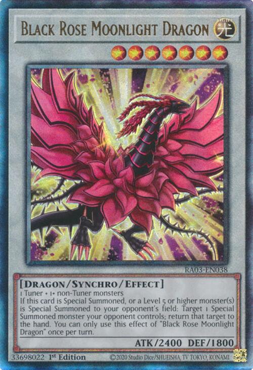 Black Rose Moonlight Dragon (UTR) [RA03-EN038] Prismatic Ultimate Rare | Galaxy Games LLC