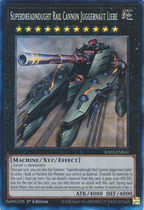 Superdreadnought Rail Cannon Juggernaut Liebe (CR) [RA03-EN041] Prismatic Collector's Rare | Galaxy Games LLC