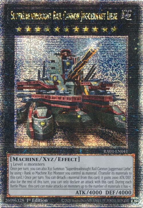 Superdreadnought Rail Cannon Juggernaut Liebe (Alternate Art) (Quarter Century Secret Rare) [RA03-EN041] Quarter Century Secret Rare | Galaxy Games LLC