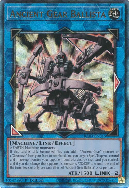 Ancient Gear Ballista (UTR) [RA03-EN046] Prismatic Ultimate Rare | Galaxy Games LLC