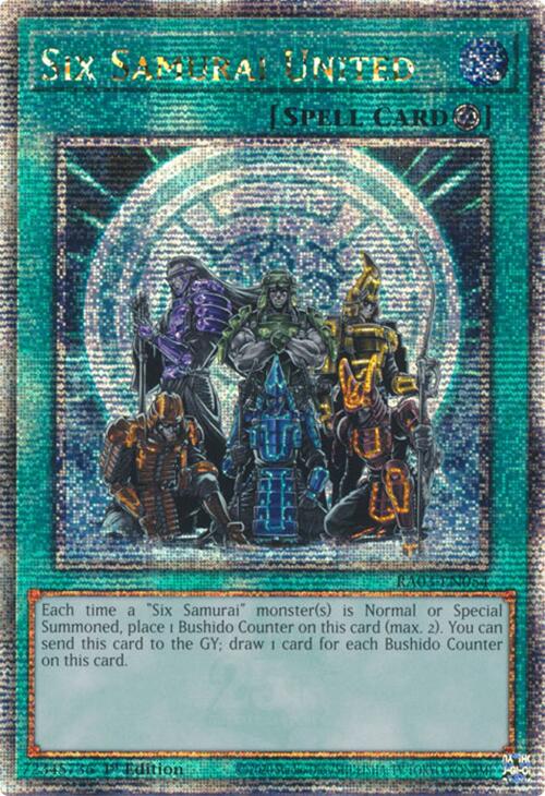 Six Samurai United (Quarter Century Secret Rare) [RA03-EN054] Quarter Century Secret Rare | Galaxy Games LLC