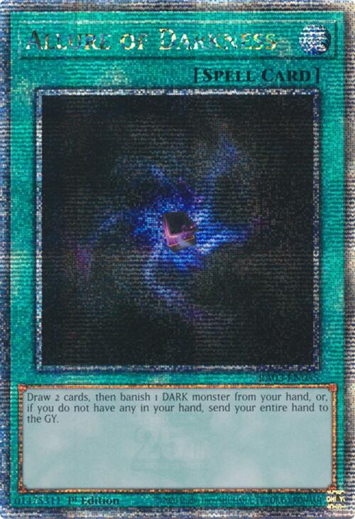 Allure of Darkness (Quarter Century Secret Rare) [RA03-EN055] Quarter Century Secret Rare | Galaxy Games LLC