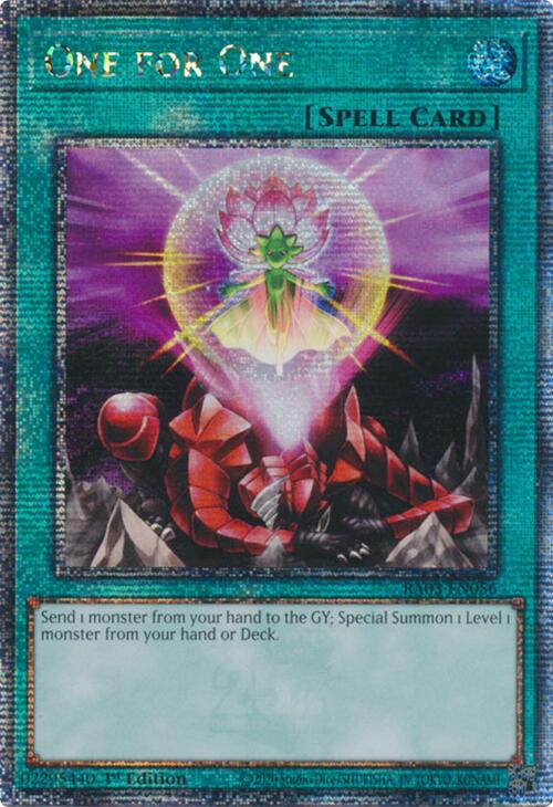 One for One (Quarter Century Secret Rare) [RA03-EN056] Quarter Century Secret Rare | Galaxy Games LLC