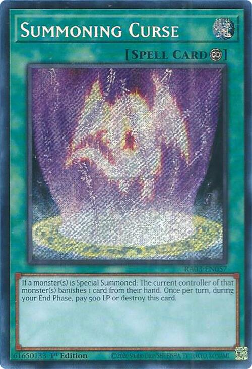 Summoning Curse (Secret Rare) [RA03-EN057] Secret Rare | Galaxy Games LLC