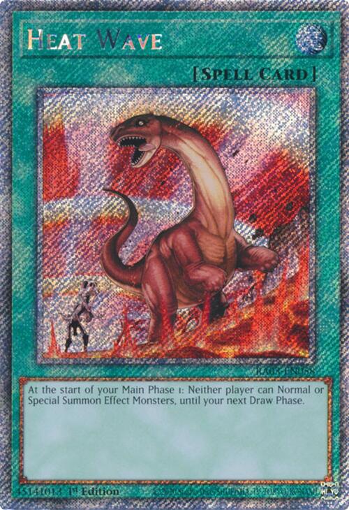 Heat Wave (Platinum Secret Rare) [RA03-EN058] Platinum Secret Rare | Galaxy Games LLC