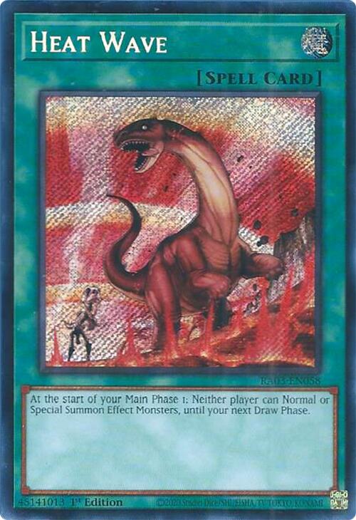 Heat Wave (Secret Rare) [RA03-EN058] Secret Rare | Galaxy Games LLC