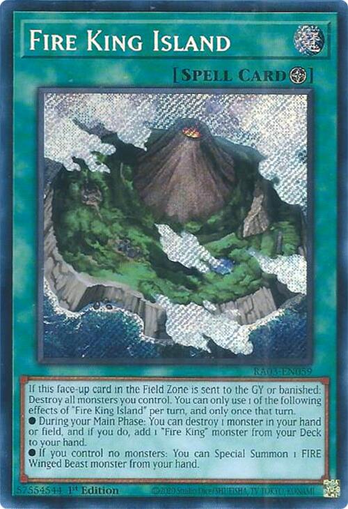 Fire King Island (Secret Rare) [RA03-EN059] Secret Rare | Galaxy Games LLC