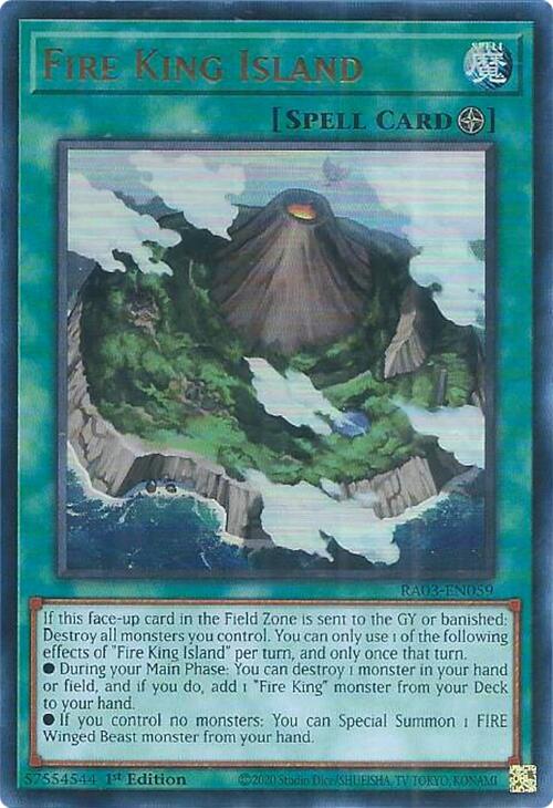 Fire King Island (UR) [RA03-EN059] Ultra Rare | Galaxy Games LLC