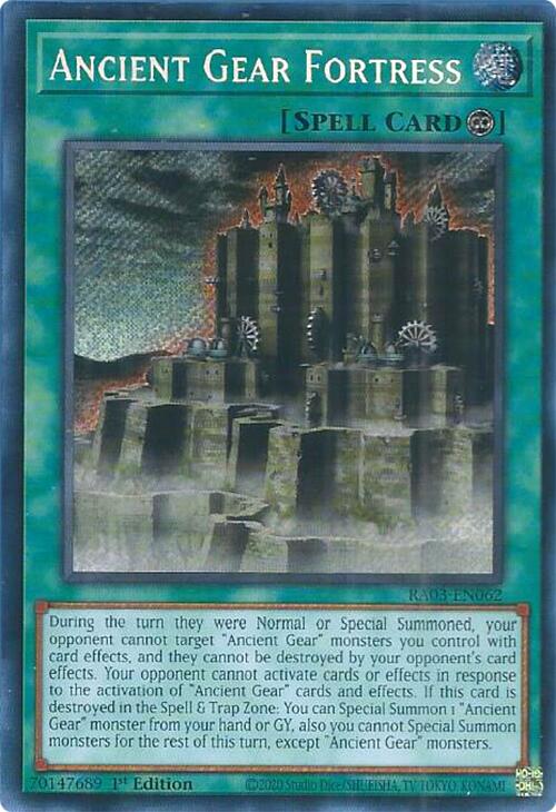 Ancient Gear Fortress (Secret Rare) [RA03-EN062] Secret Rare | Galaxy Games LLC