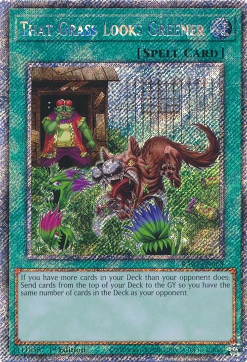 That Grass Looks Greener (Platinum Secret Rare) [RA03-EN063] Platinum Secret Rare | Galaxy Games LLC