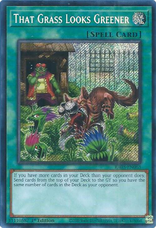 That Grass Looks Greener (Secret Rare) [RA03-EN063] Secret Rare | Galaxy Games LLC