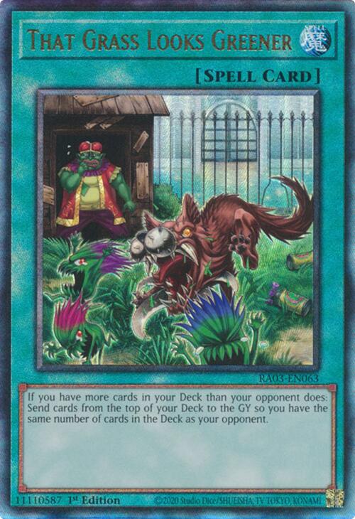 That Grass Looks Greener (UTR) [RA03-EN063] Prismatic Ultimate Rare | Galaxy Games LLC