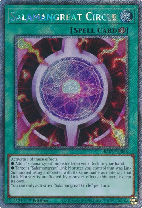 Salamangreat Circle (Platinum Secret Rare) [RA03-EN066] Platinum Secret Rare | Galaxy Games LLC