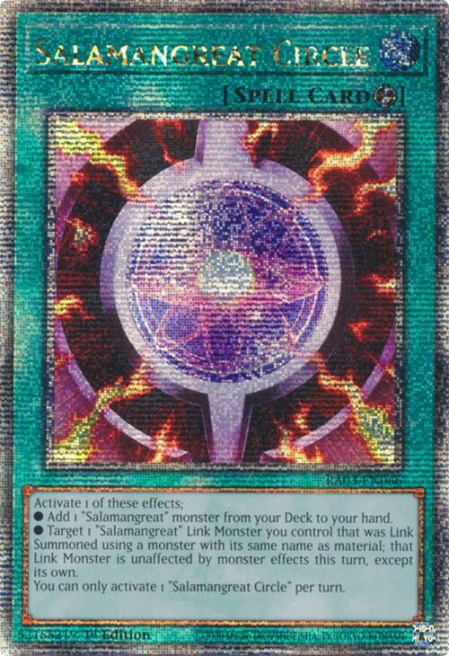 Salamangreat Circle (Quarter Century Secret Rare) [RA03-EN066] Quarter Century Secret Rare | Galaxy Games LLC