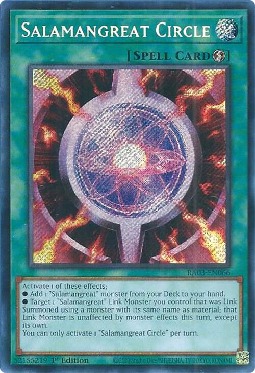 Salamangreat Circle (Secret Rare) [RA03-EN066] Secret Rare | Galaxy Games LLC