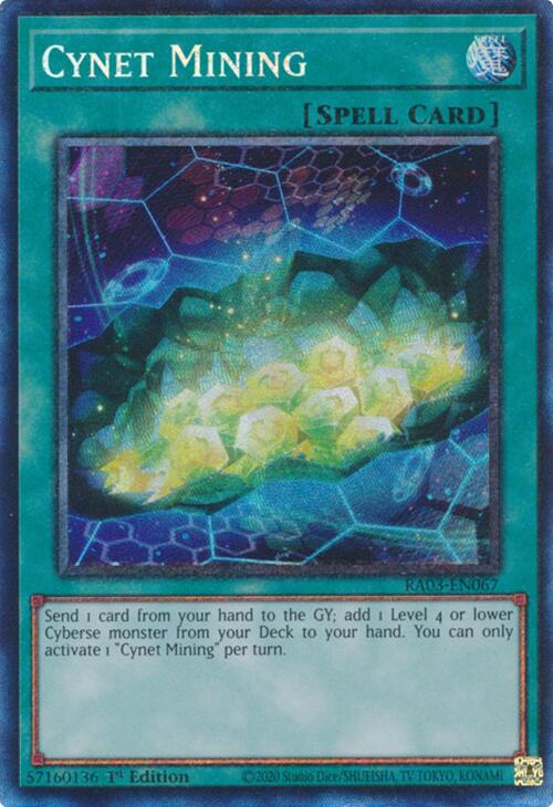 Cynet Mining (CR) [RA03-EN067] Prismatic Collector's Rare | Galaxy Games LLC