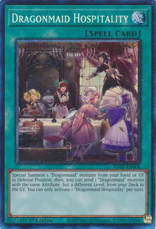 Dragonmaid Hospitality (CR) [RA03-EN068] Prismatic Collector's Rare | Galaxy Games LLC