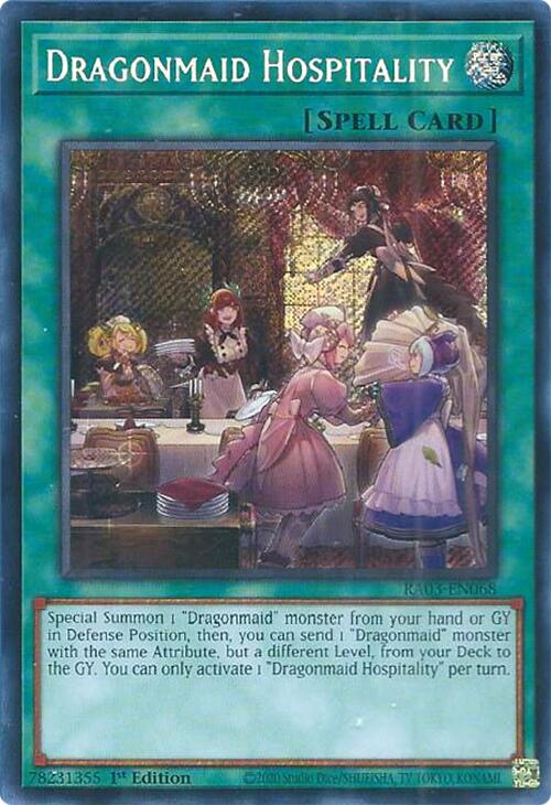 Dragonmaid Hospitality (Secret Rare) [RA03-EN068] Secret Rare | Galaxy Games LLC