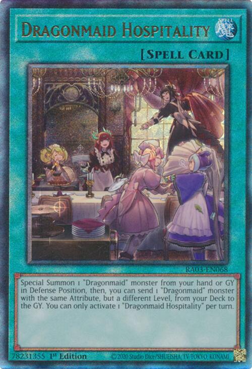 Dragonmaid Hospitality (UTR) [RA03-EN068] Prismatic Ultimate Rare | Galaxy Games LLC