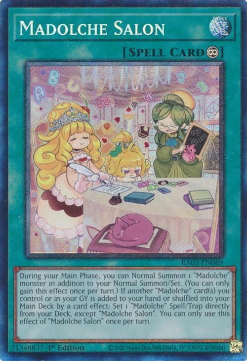 Madolche Salon (CR) [RA03-EN069] Prismatic Collector's Rare | Galaxy Games LLC