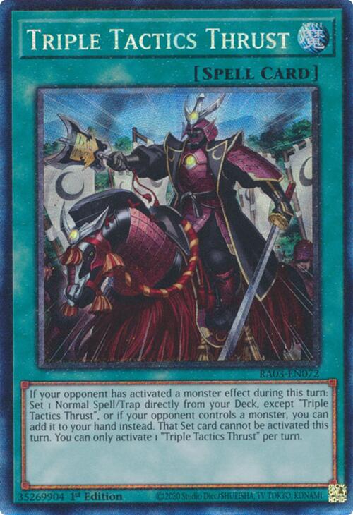 Triple Tactics Thrust (CR) [RA03-EN072] Prismatic Collector's Rare | Galaxy Games LLC