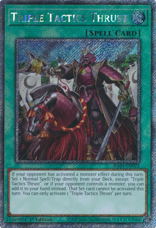 Triple Tactics Thrust (Platinum Secret Rare) [RA03-EN072] Platinum Secret Rare | Galaxy Games LLC