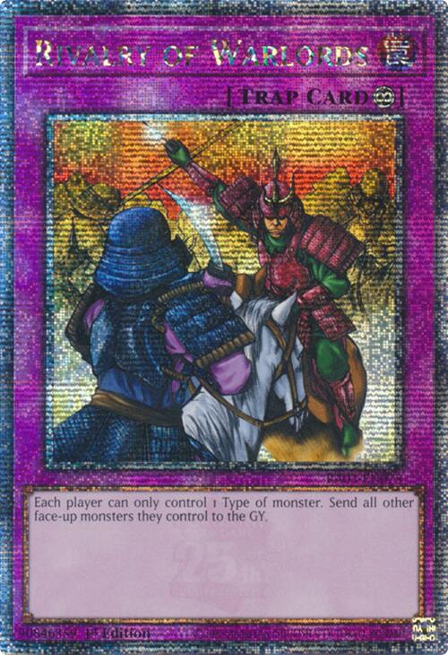 Rivalry of Warlords (Quarter Century Secret Rare) [RA03-EN075] Quarter Century Secret Rare | Galaxy Games LLC