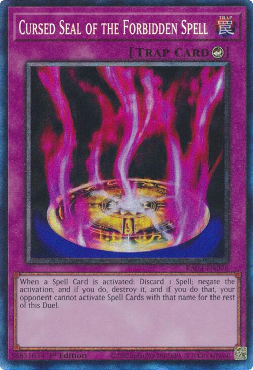 Cursed Seal of the Forbidden Spell (CR) [RA03-EN076] Prismatic Collector's Rare | Galaxy Games LLC