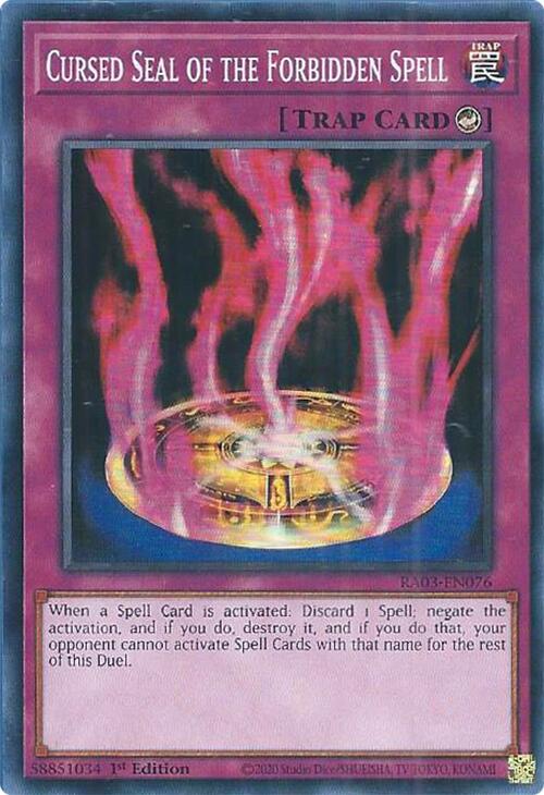 Cursed Seal of the Forbidden Spell [RA03-EN076] Super Rare | Galaxy Games LLC