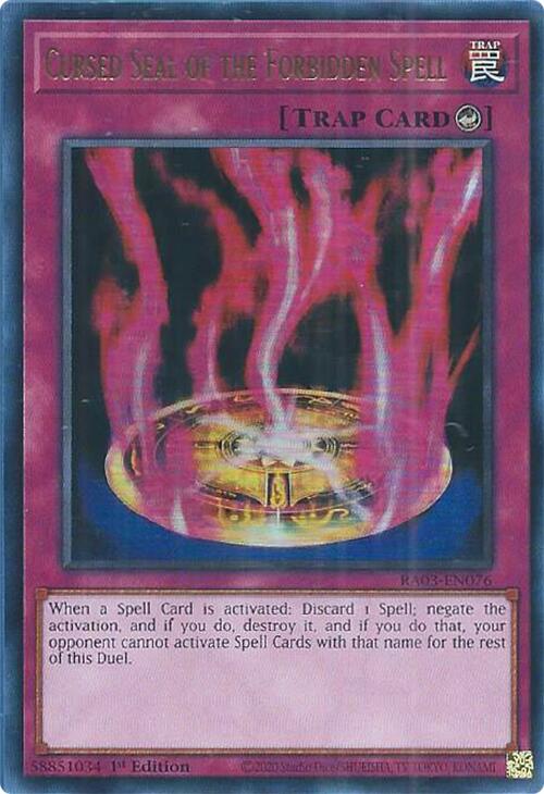 Cursed Seal of the Forbidden Spell (UR) [RA03-EN076] Ultra Rare | Galaxy Games LLC