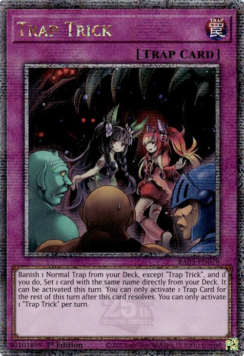 Trap Trick (Quarter Century Secret Rare) [RA03-EN078] Quarter Century Secret Rare | Galaxy Games LLC