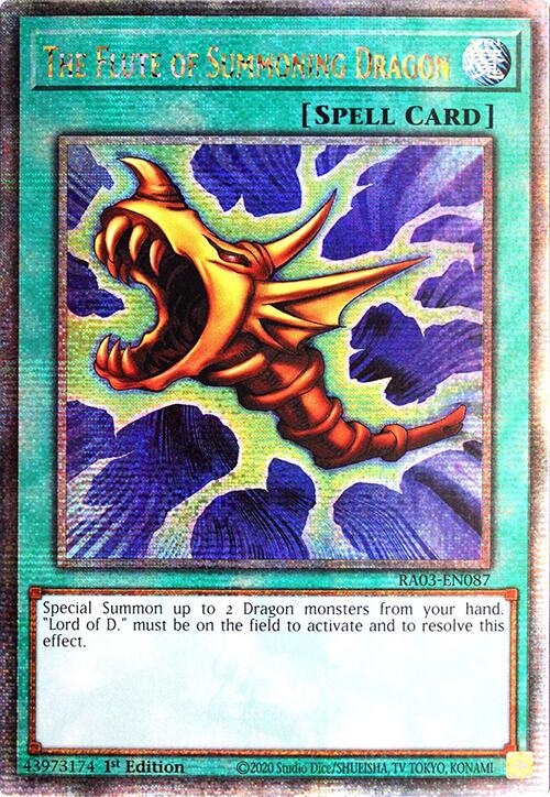 The Flute of Summoning Dragon (Quarter Century Secret Rare) [RA03-EN087] Quarter Century Secret Rare | Galaxy Games LLC