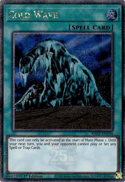 Cold Wave (Quarter Century Secret Rare) [RA03-EN104] Quarter Century Secret Rare | Galaxy Games LLC