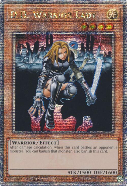 D.D. Warrior Lady (Quarter Century Secret Rare) [RA03-EN129] Quarter Century Secret Rare | Galaxy Games LLC