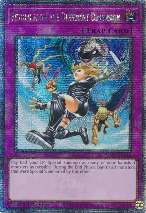 Return from the Different Dimension (Quarter Century Secret Rare) [RA03-EN140] Quarter Century Secret Rare | Galaxy Games LLC