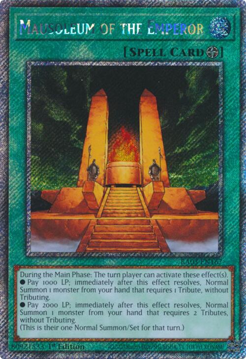 Mausoleum of the Emperor (Platinum Secret Rare) [RA03-EN167] Platinum Secret Rare | Galaxy Games LLC