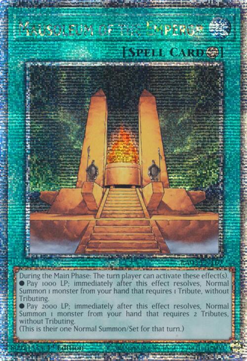 Mausoleum of the Emperor (Quarter Century Secret Rare) [RA03-EN167] Quarter Century Secret Rare | Galaxy Games LLC