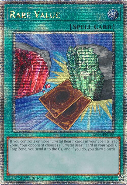 Rare Value (Quarter Century Secret Rare) [RA03-EN182] Quarter Century Secret Rare | Galaxy Games LLC