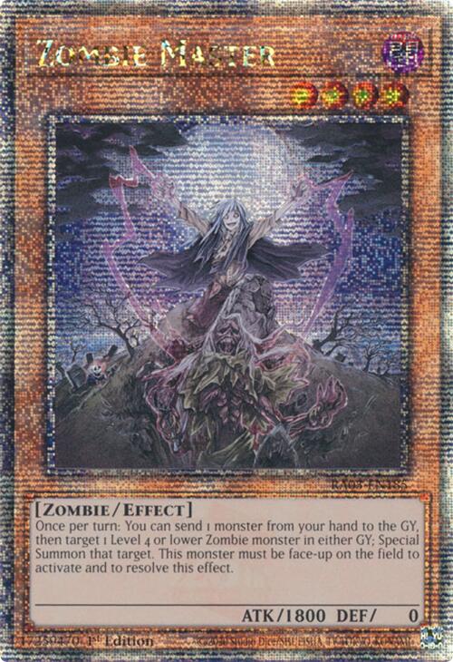 Zombie Master (Quarter Century Secret Rare) [RA03-EN185] Quarter Century Secret Rare | Galaxy Games LLC