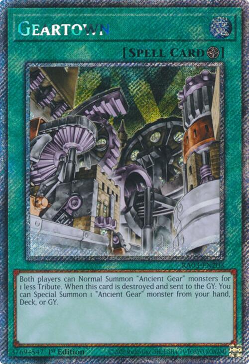 Geartown (Platinum Secret Rare) [RA03-EN203] Platinum Secret Rare | Galaxy Games LLC