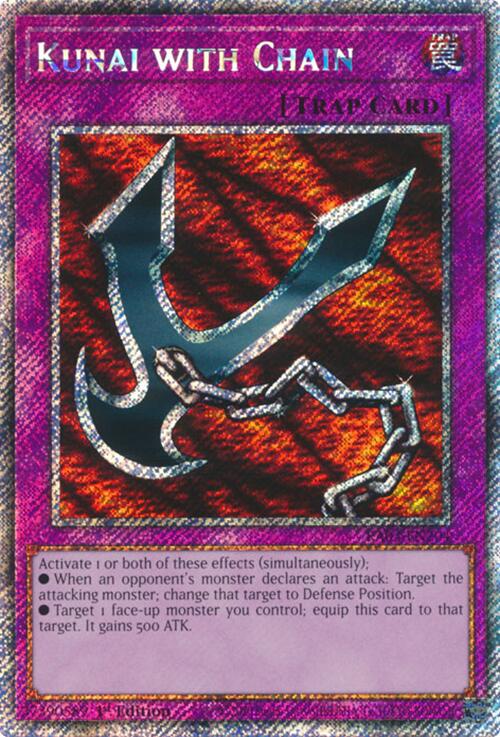 Kunai with Chain (Platinum Secret Rare) [RA03-EN204] Platinum Secret Rare | Galaxy Games LLC