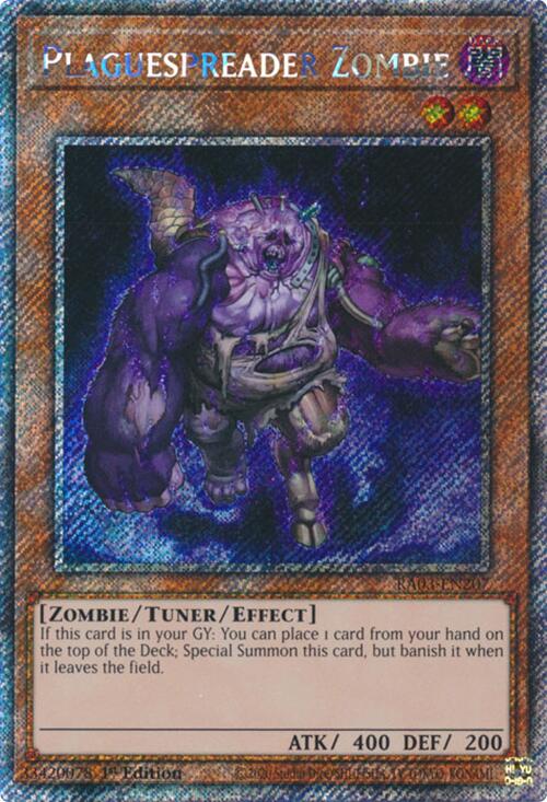 Plaguespreader Zombie (Platinum Secret Rare) [RA03-EN207] Platinum Secret Rare | Galaxy Games LLC