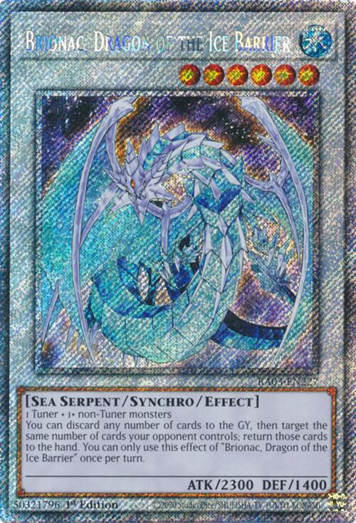 Brionac, Dragon of the Ice Barrier (Platinum Secret Rare) [RA03-EN227] Platinum Secret Rare | Galaxy Games LLC