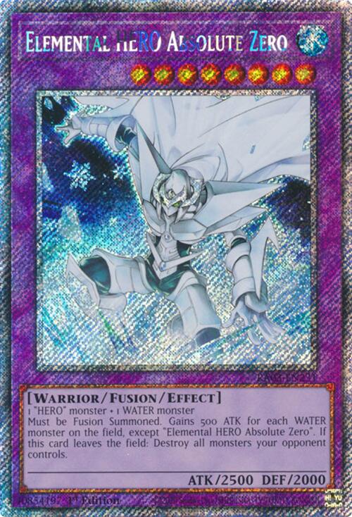 Elemental HERO Absolute Zero (Platinum Secret Rare) [RA03-EN231] Platinum Secret Rare | Galaxy Games LLC