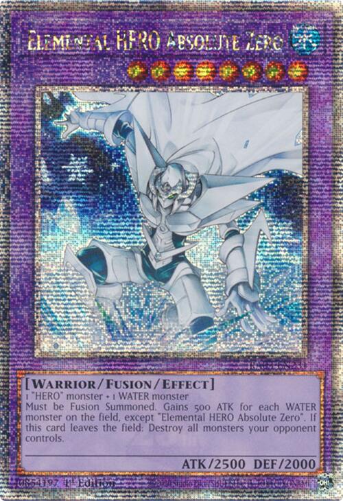 Elemental HERO Absolute Zero (Quarter Century Secret Rare) [RA03-EN231] Quarter Century Secret Rare | Galaxy Games LLC