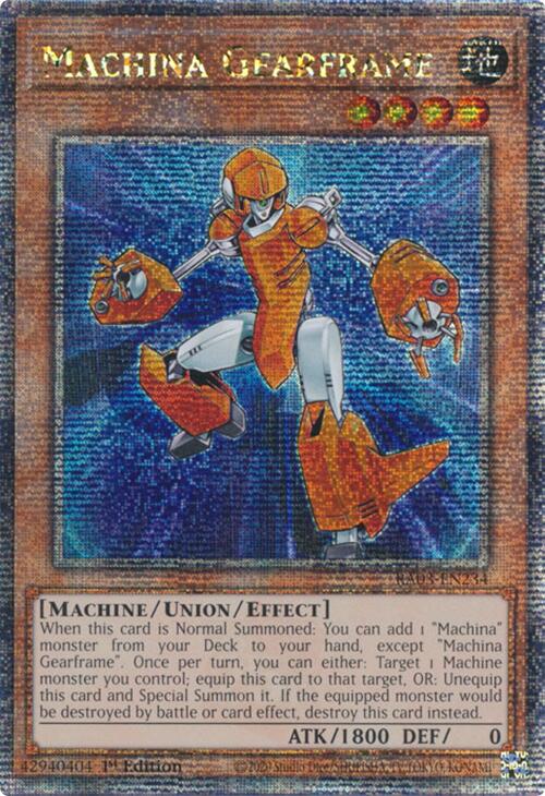 Machina Gearframe (Quarter Century Secret Rare) [RA03-EN234] Quarter Century Secret Rare | Galaxy Games LLC