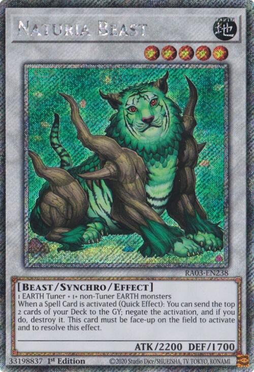 Naturia Beast (Platinum Secret Rare) [RA03-EN238] Platinum Secret Rare | Galaxy Games LLC