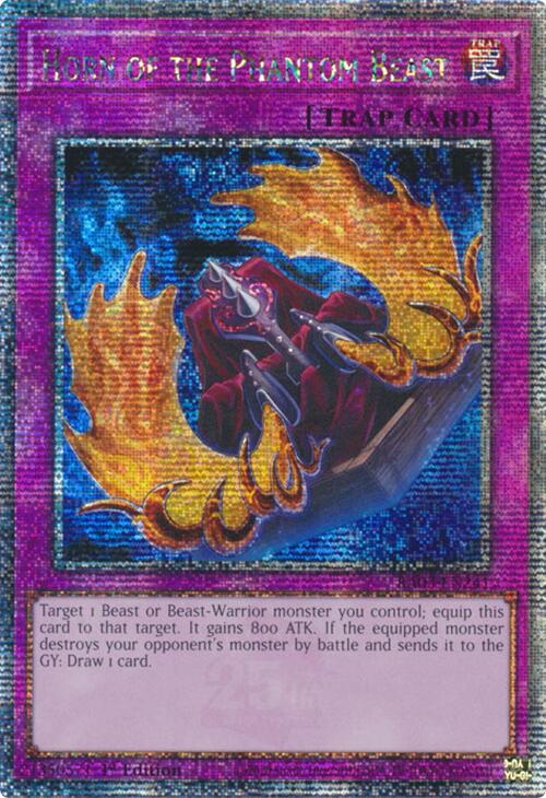 Horn of the Phantom Beast (Quarter Century Secret Rare) [RA03-EN241] Quarter Century Secret Rare | Galaxy Games LLC