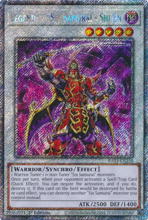 Legendary Six Samurai - Shi En (Platinum Secret Rare) [RA03-EN250] Platinum Secret Rare | Galaxy Games LLC