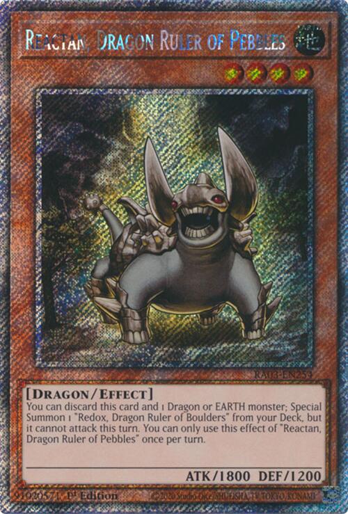 Reactan, Dragon Ruler of Pebbles (Platinum Secret Rare) [RA03-EN254] Platinum Secret Rare | Galaxy Games LLC